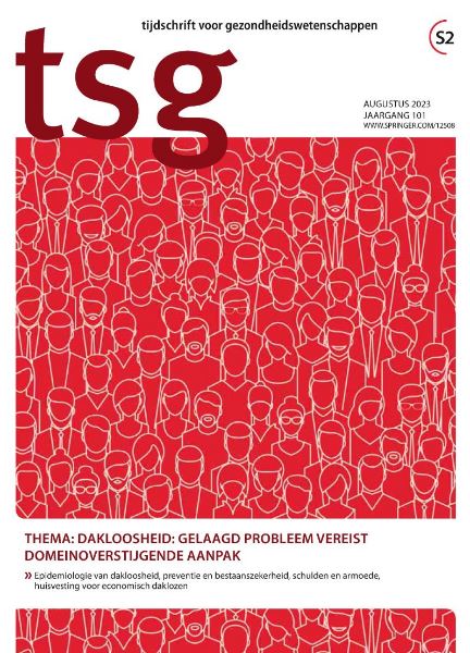Voorkant TSG tijdschrift thema Dakloosheid, augustus 2023